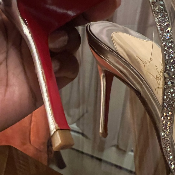 Christian Louboutin Au Hameau Crystal Shoe 37 - Picture 6 of 8